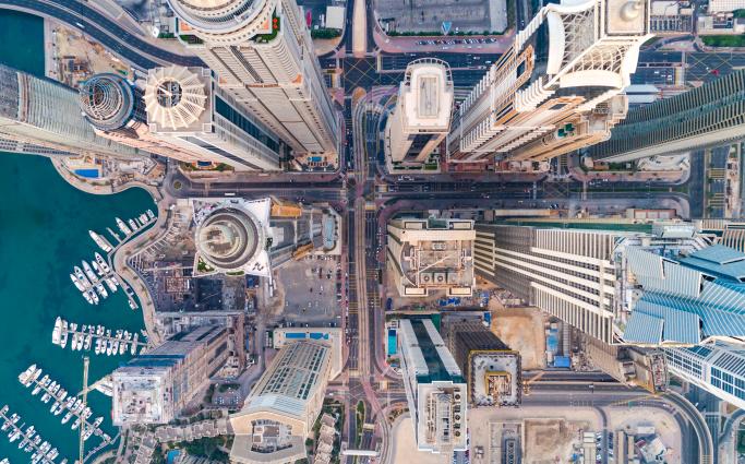 View from above Skyscrapers